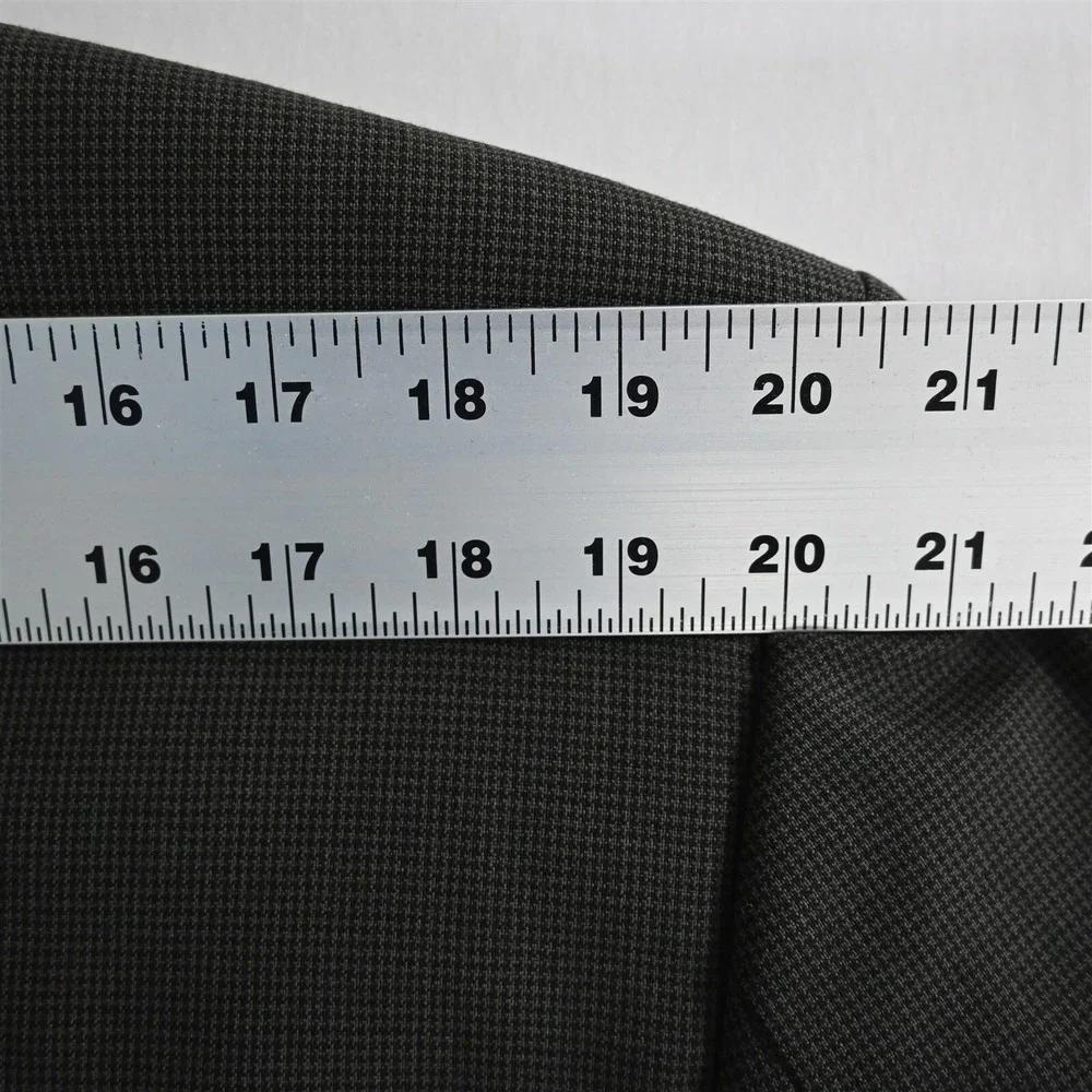 Vtg Bendetti‎ 44L Green Houndstooth Wool Double Breasted Sport Coat Jacket